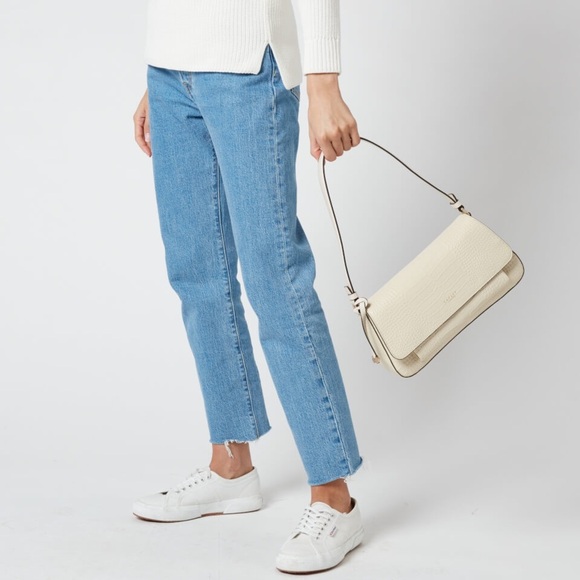 Radley London Vale Close Flapover Bag in Ivory Embossed Croc Print - Picture 2 of 8